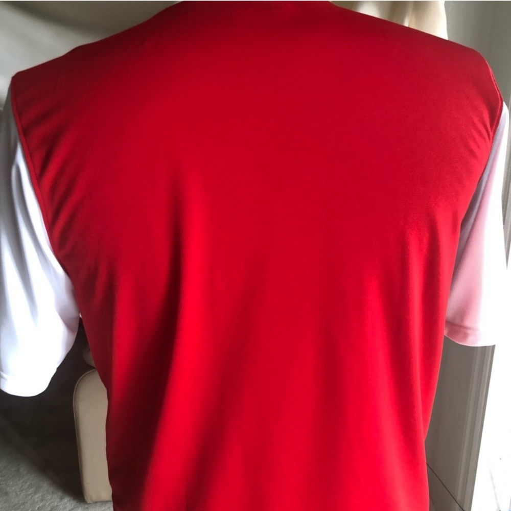 Under Armour NWOT Heat Gear Mens Short sleeve T-shirt, red & white sweat-wicking - Picture 2 of 5